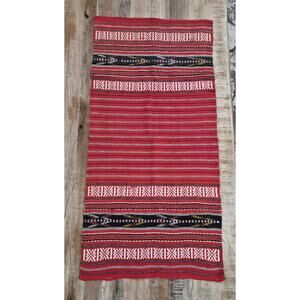Vintage Romanian Handwoven Ethnic Textile Table Runner 35x17